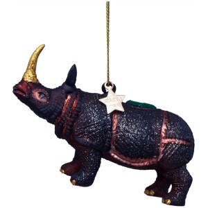 Vondels Ornament glass dwarf rhino Moooi, Juletræspynt dværg næsehorn